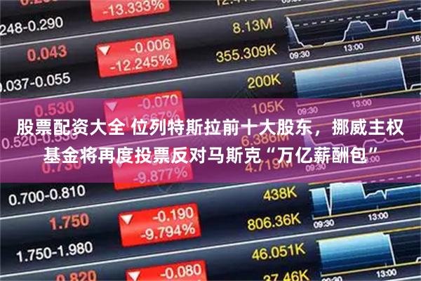 股票配资大全 位列特斯拉前十大股东，挪威主权基金将再度投票反对马斯克“万亿薪酬包”