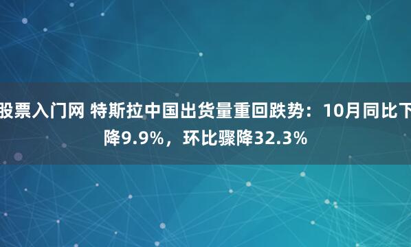 股票入门网 特斯拉中国出货量重回跌势：10月同比下降9.9%，环比骤降32.3%